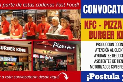 Empleos Burger King - KFC y Pizza Hut