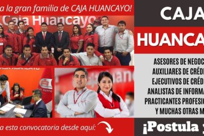 Empleos disponibles en CAJA HUANCAYO